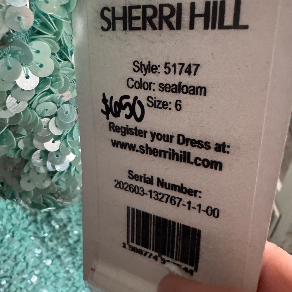 Sherri Hill Style # 51747; Sequin 2-piece halter dress - Size 6 - Picture 6 of 8